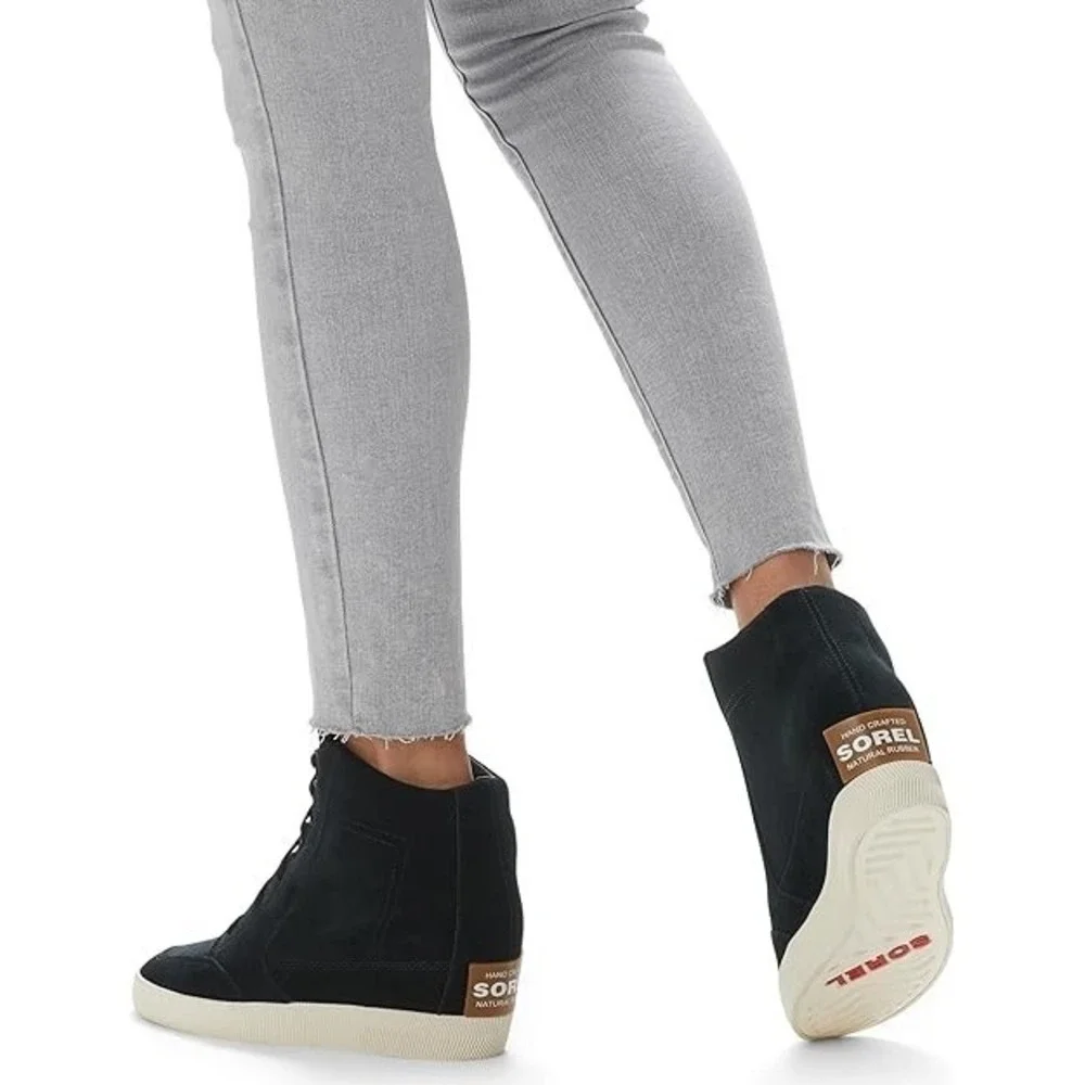 SOREL®‎ (Women's 8.5 M) OUT N ABOUT™ WEDGE Waterproof Bootie in Black - $140